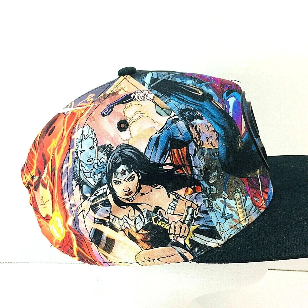 Justice League Boys Snapback Baseball Cap Hat DC Comics Superhero Adjustable